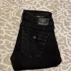 True religion black boot cut jeans